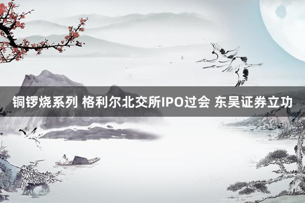铜锣烧系列 格利尔北交所IPO过会 东吴证券立功