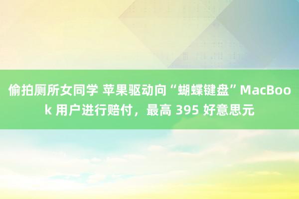 偷拍厕所女同学 苹果驱动向“蝴蝶键盘”MacBook 用户进行赔付，最高 395 好意思元