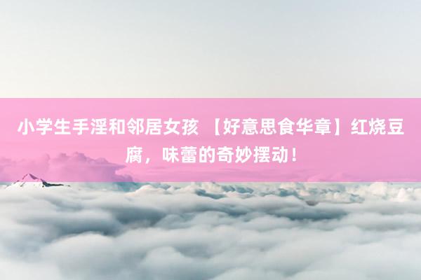小学生手淫和邻居女孩 【好意思食华章】红烧豆腐，味蕾的奇妙摆动！